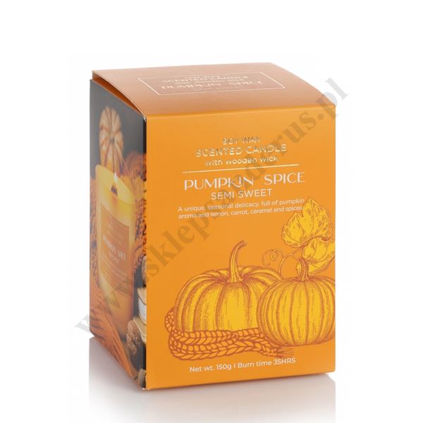 PUMPKIN SPICE - ŚWIECA ZAPACHOWA W SZKLE - ZAPACH SEMI SWEET  LUB SEMI DRY - 5162