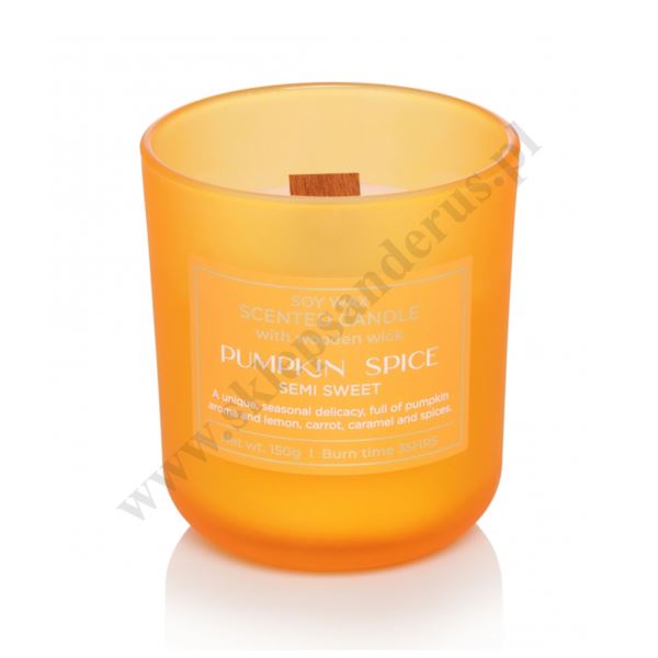 PUMPKIN SPICE - ŚWIECA ZAPACHOWA W SZKLE - ZAPACH SEMI SWEET  LUB SEMI DRY - 5162