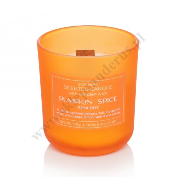 PUMPKIN SPICE - ŚWIECA ZAPACHOWA W SZKLE - ZAPACH SEMI SWEET  LUB SEMI DRY - 5162