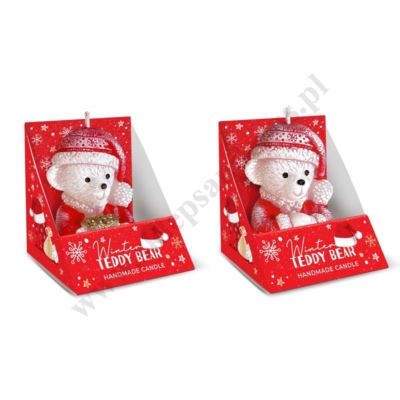 ŚWIECA MIŚ - wys. 7.5 cm - mix wzorów - 87530