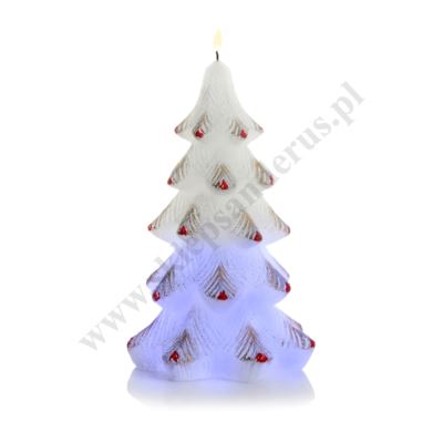ŚWIECA CHOINKA Z DIODĄ - wys. 15 cm - 51326