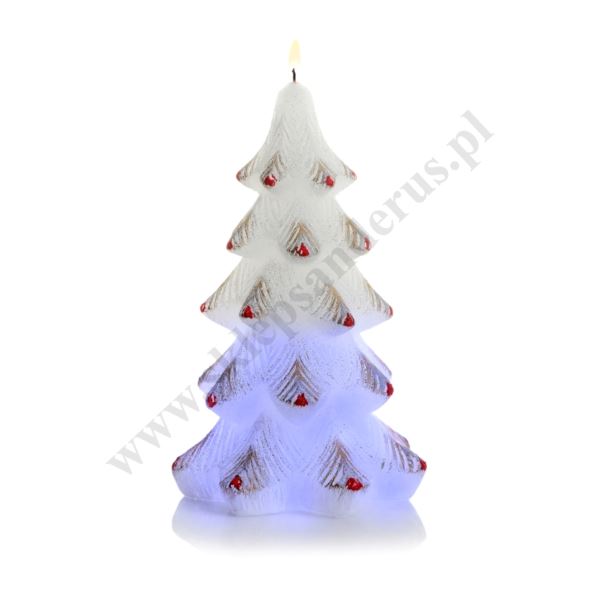 ŚWIECA CHOINKA Z DIODĄ - wys. 15 cm - 51326