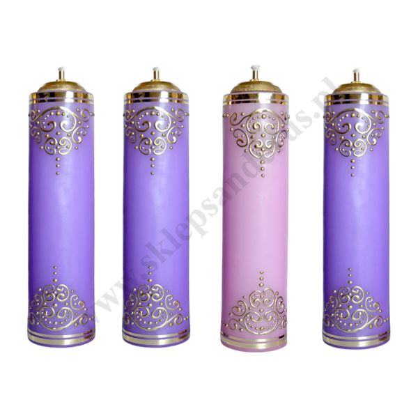 ŚWIECE ADWENTOWE OLEJOWE - wys. 30 cm - 5746