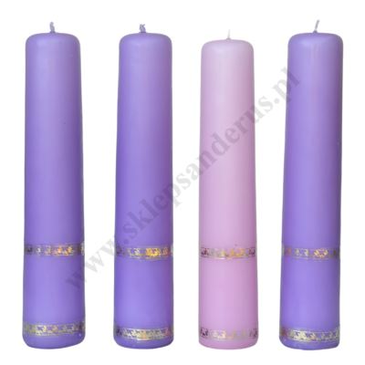 ŚWIECE ADWENTOWE - komplet wys. 30 cm - 3348