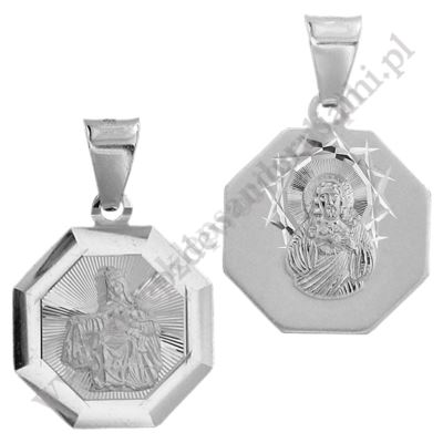 MEDALIK SERCE PANA JEZUSA - M.B. SZKAPLERZNA - wys. 2.5 cm - MD460