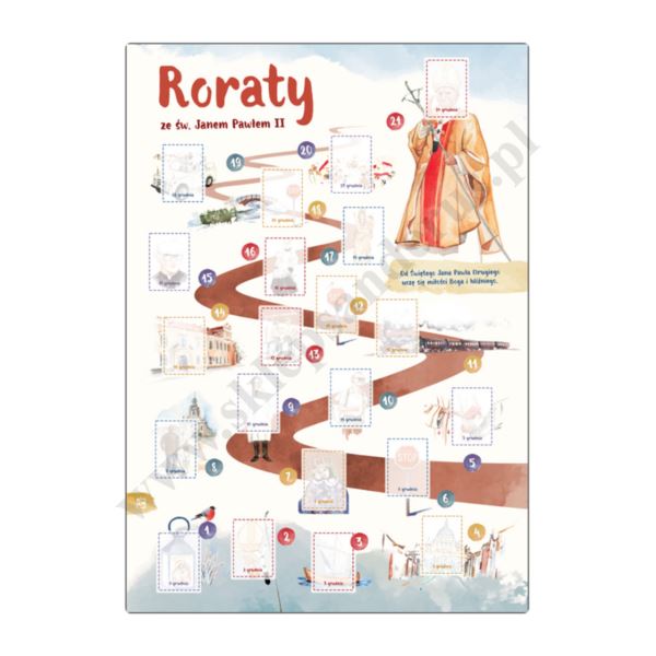 RORATY ZE ŚW. JANEM PAWŁEM II - sprawdziany adwentowe - kpl. 30 szt. - 56307 RORATY ZE ŚW. JANEM PAWŁEM II - sprawdziany adwentowe - kpl. 30 szt. - 56307