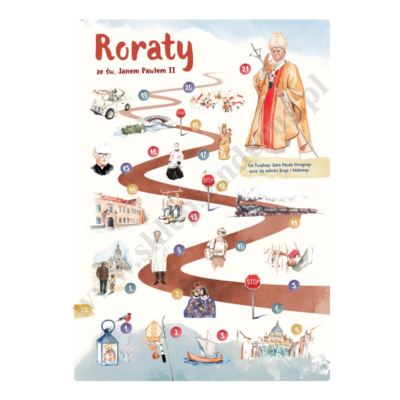 RORATY ZE ŚW. JANEM PAWŁEM II - sprawdziany adwentowe - kpl. 30 szt. - 56307
