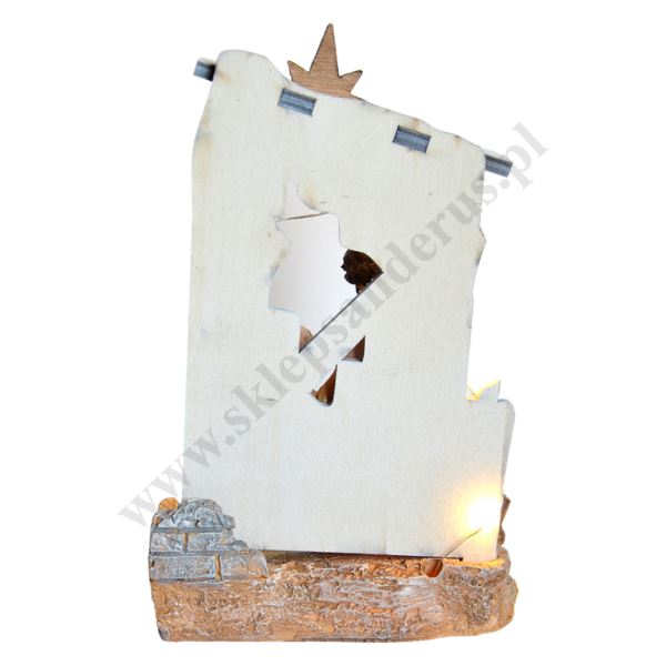 SZOPKA BOŻONARODZENIOWA - podświetlana wys. 17.5 cm - 87802