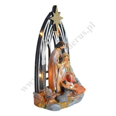 SZOPKA BOŻONARODZENIOWA - podświetlana wys. 18.5 cm - 68849