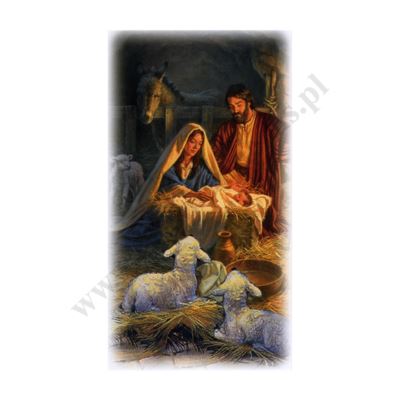 OBRAZEK KOLĘDOWY - format 7 x 13 cm - bez tekstu - paczka 100 szt. - 87905