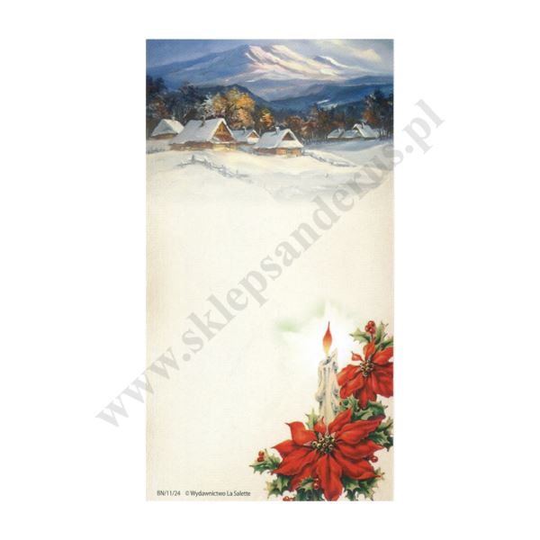 OBRAZEK KOLĘDOWY - format 7 x 13 cm - bez tekstu - paczka 100 szt. - 87923 OBRAZEK KOLĘDOWY - format 7 x 13 cm - bez tekstu - paczka 100 szt. - 87923