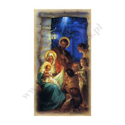 OBRAZEK KOLĘDOWY - format 7 x 13 cm - bez tekstu - paczka 100 szt. - 87924