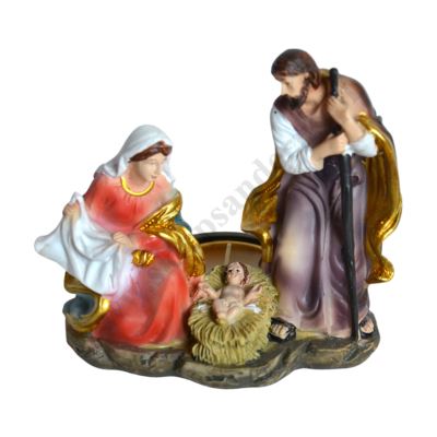 ŚWIĘTA RODZINA I PODGRZEWACZ - wys. 13 cm - 74196