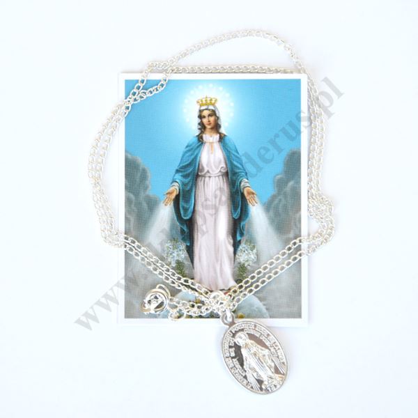 CUDOWNY MEDALIK NA ŁAŃCUSZKU - wys.2.3 cm - 30196 CUDOWNY MEDALIK NA ŁAŃCUSZKU - wys.2.3 cm - 30196