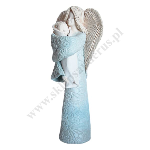 ANIOŁ Z DZIECKIEM - wys. 30.5 cm - 68021
