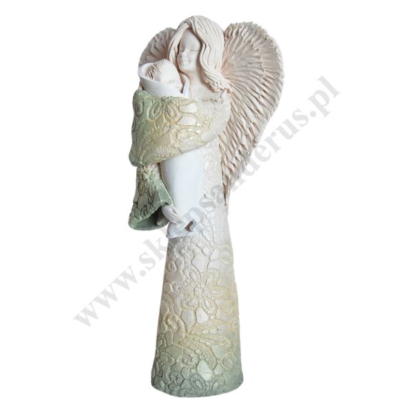 ANIOŁ Z DZIECKIEM - wys. 29.5 cm - 11849