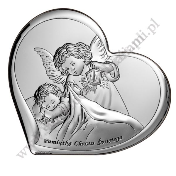 ANIOŁ STRÓŻ - OBRAZEK SREBRNY - 6449/5 ANIOŁ STRÓŻ - OBRAZEK SREBRNY - 6449/5