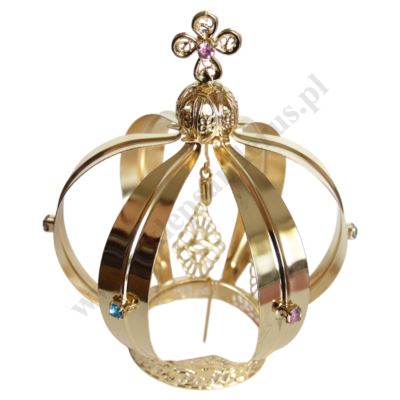 KORONA METALOWA POZŁACANA - wys.15.5 cm - 2070
