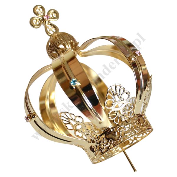 KORONA METALOWA POZŁACANA - wys.13 cm - 66322