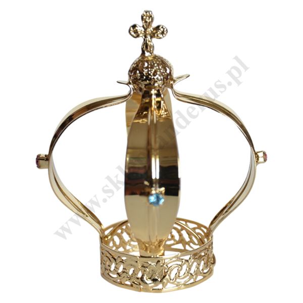 KORONA METALOWA POZŁACANA - wys.9 cm - 68759