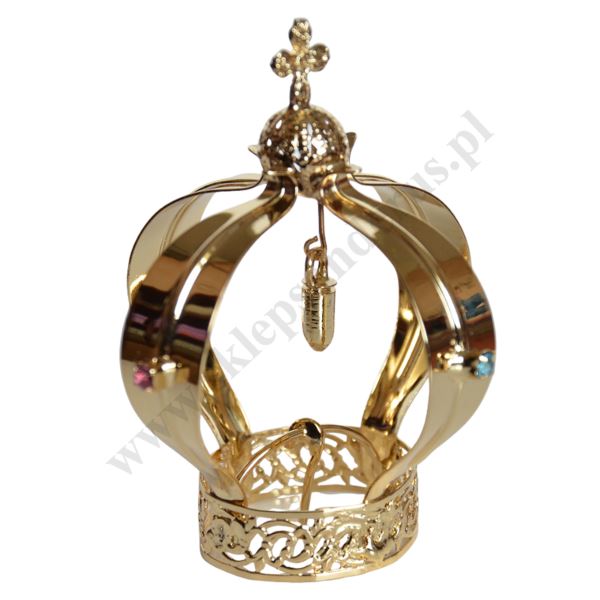KORONA METALOWA POZŁACANA - wys.9 cm - 68759