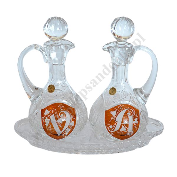 KOMPLET KRYSZTAŁOWYCH AMPUŁEK MSZALNYCH Z TACKĄ - 78131