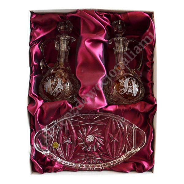 KOMPLET KRYSZTAŁOWYCH AMPUŁEK MSZALNYCH Z TACKĄ - 78131