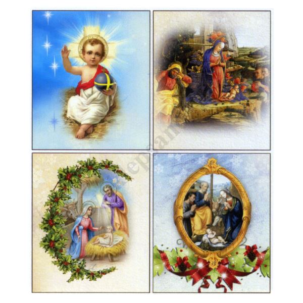 PAPETERIA BOŻONARODZENIOWA - mix 4 wzorów - KPL. 25 szt. - 61467