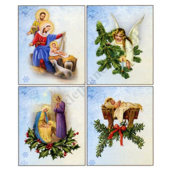 PAPETERIA BOŻONARODZENIOWA - mix 4 wzorów - KPL. 25 szt. - 61468