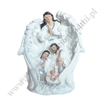 SZOPKA - ANIOŁ I ŚWIĘTA RODZINA - wys. 20 cm - 83049