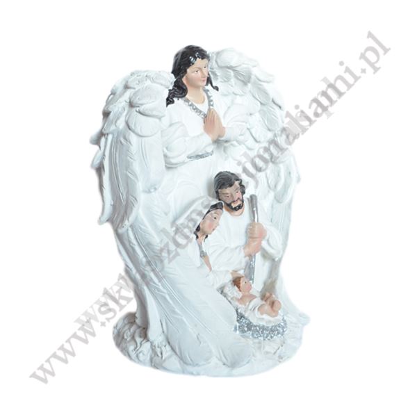 SZOPKA - ANIOŁ I ŚWIĘTA RODZINA - wys. 20 cm - 83049