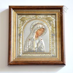 MATKA BOŻA FATIMSKA  - ikona w ramce za szkłem 15.8 x 16.8 cm - 85998