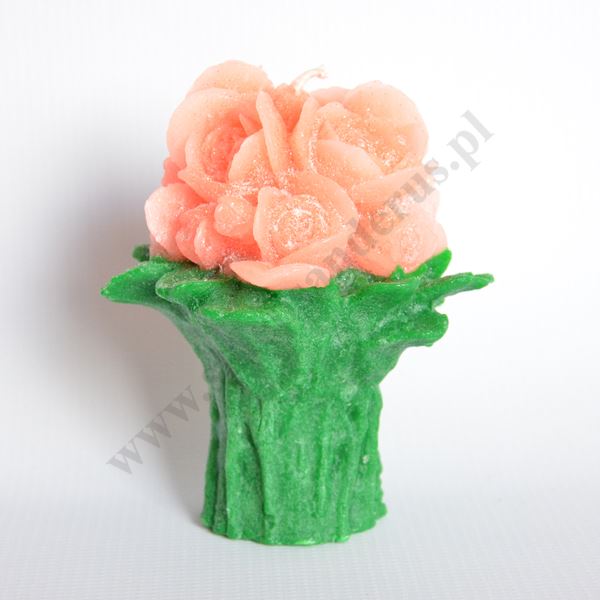 ŚWIECA BUKIET RÓZ - mix kolorów - 72373