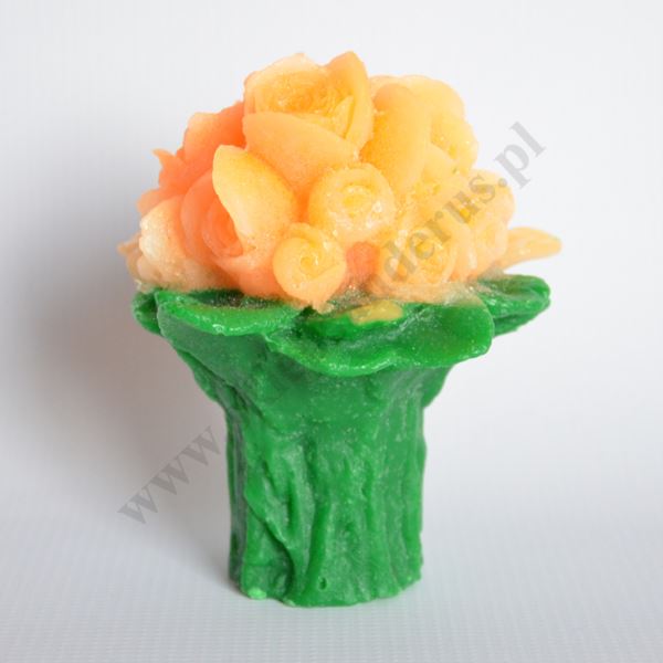 ŚWIECA BUKIET RÓZ - mix kolorów - 72373