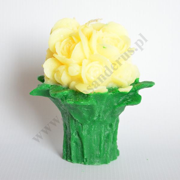 ŚWIECA BUKIET RÓZ - mix kolorów - 72373