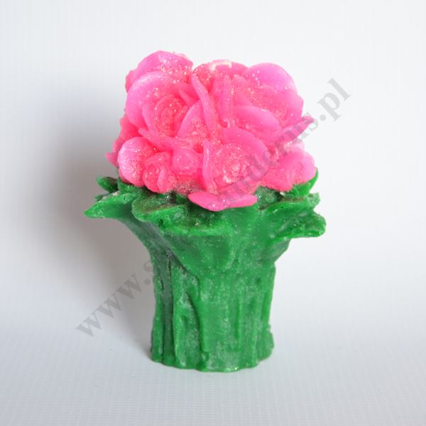 ŚWIECA BUKIET RÓZ - mix kolorów - 72373