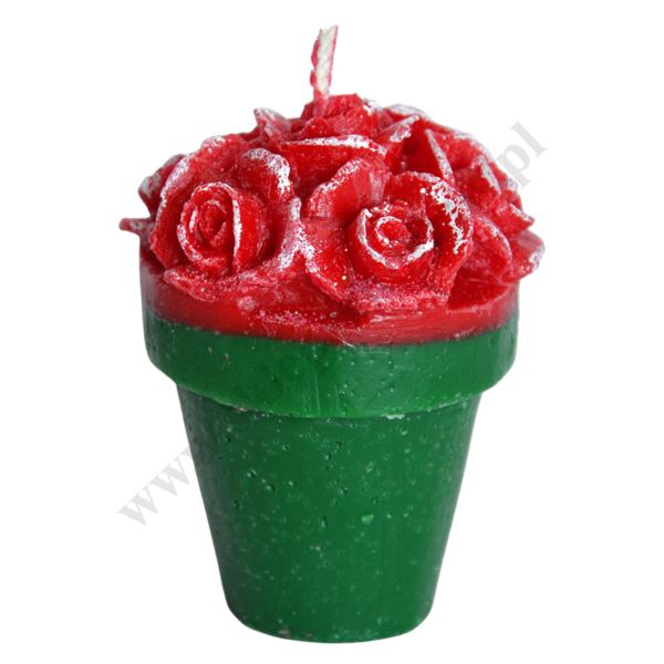 ŚWIECA BUKIET RÓŻ - wys. 8 cm - 66627