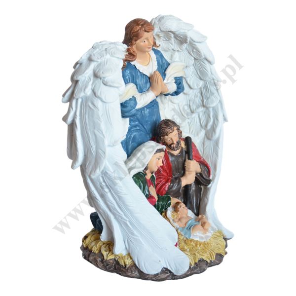 ŚWIĘTA RODZINA Z ANIOŁEM - wys. 18.5 cm - 84997