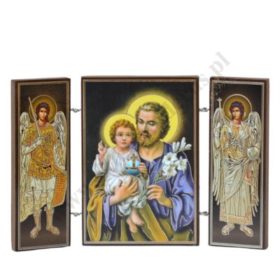 ŚWIĘTY JÓZEF - tryptyk - 12.5 x 8.4 cm - 89668