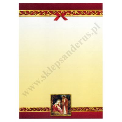 BOŻONARODZENIOWA PAPETERIA Z KOPERTĄ - format A5 - KPL.10 szt. - 9647