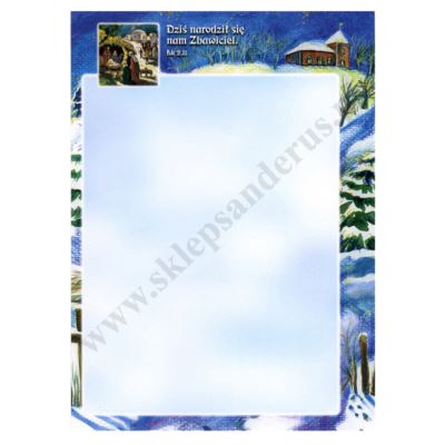 BOŻONARODZENIOWA PAPETERIA Z KOPERTĄ - format A5 - KPL.10 szt. - 0538