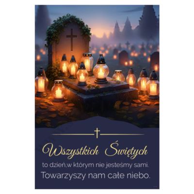 PLAKAT - WSZYSTKICH ŚWIĘTYCH - format 33,5 x 49 cm - 69943