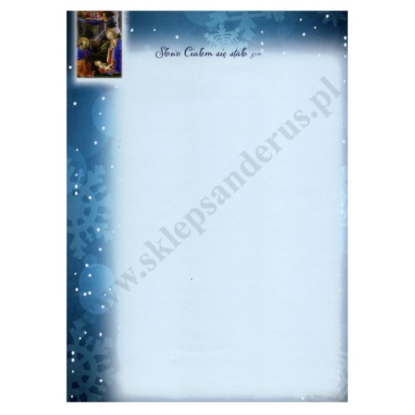 BOŻONARODZENIOWA PAPETERIA - format A4 - KPL.10 szt. - 8613