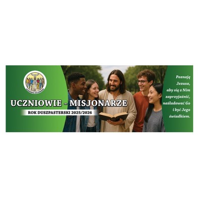 Baner dekoracyjny - "Uczniowie - misjonarze" - wzór 5