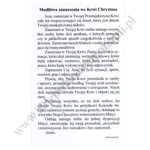 ŁASKA I MIŁOSIERDZIE - obrazek 6.5 x 10 cm - paczka 100 szt. - 11176