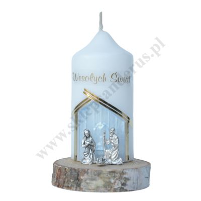 ŚWIECA NA BOŻE NARODZENIE - wys.12 cm - 87215