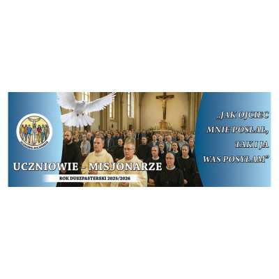 Baner dekoracyjny - "Uczniowie - misjonarze" - wzór 7