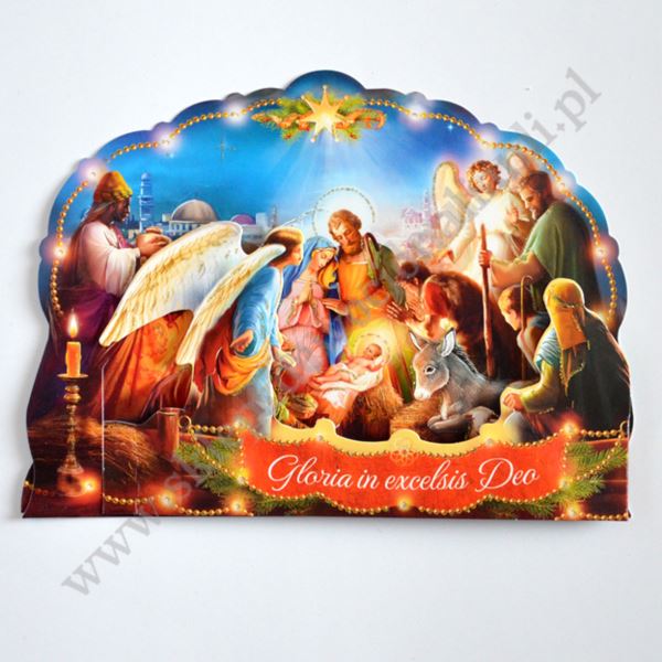 SZOPKA TRÓJWYMIAROWA Z ŻYCZENIAMI I KOPERTĄ - mix wzorów - B6SZ