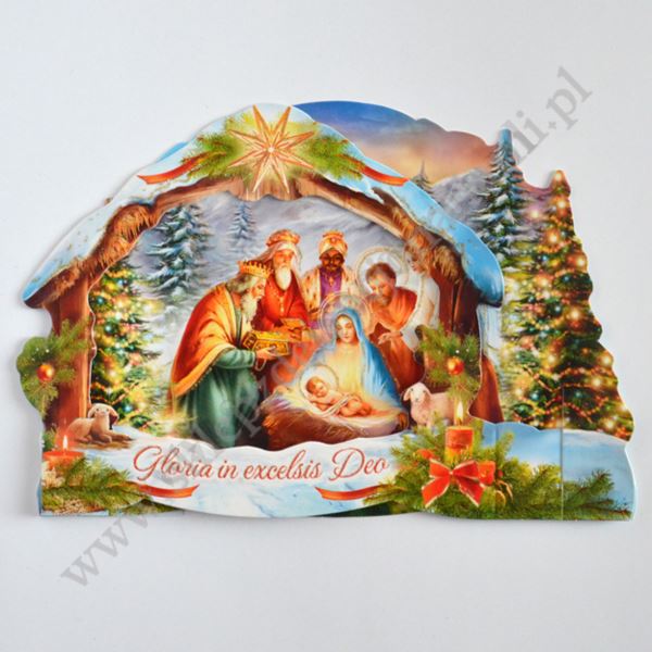 SZOPKA TRÓJWYMIAROWA Z ŻYCZENIAMI I KOPERTĄ - mix wzorów - B6SZ