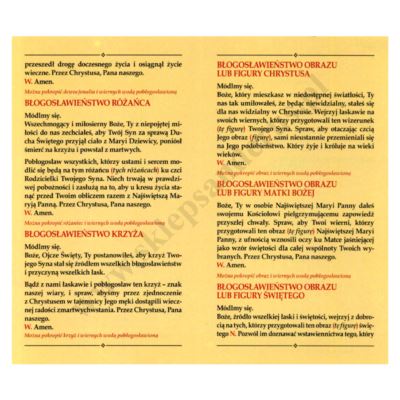 OBRZĘDY BŁOGOSŁAWIEŃSTW RÓŻNYCH PRZEDMIOTÓW WYRAŻAJĄCYH POBOŻNOŚĆ - 6535